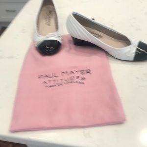 Black and white pump - heel 1 1/2 inches worn about 5 times